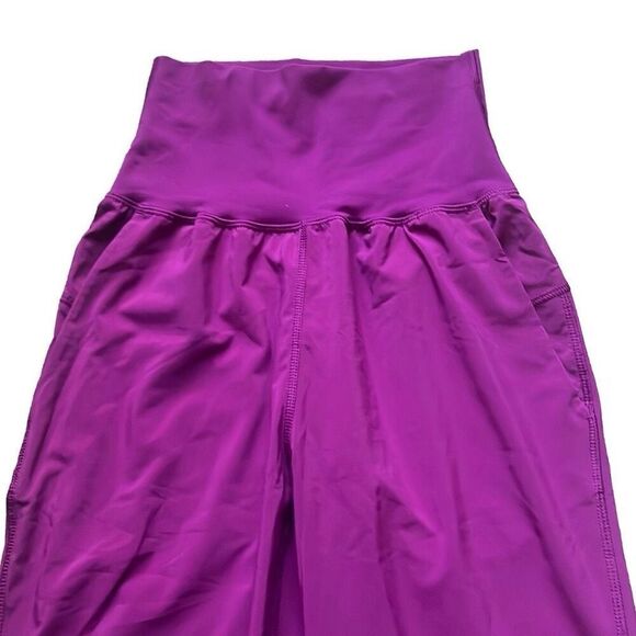 Lululemon Purple Tranquil High Waist Crop Casual Pants Pockets Sz 2 Athleisure - Picture 4 of 11